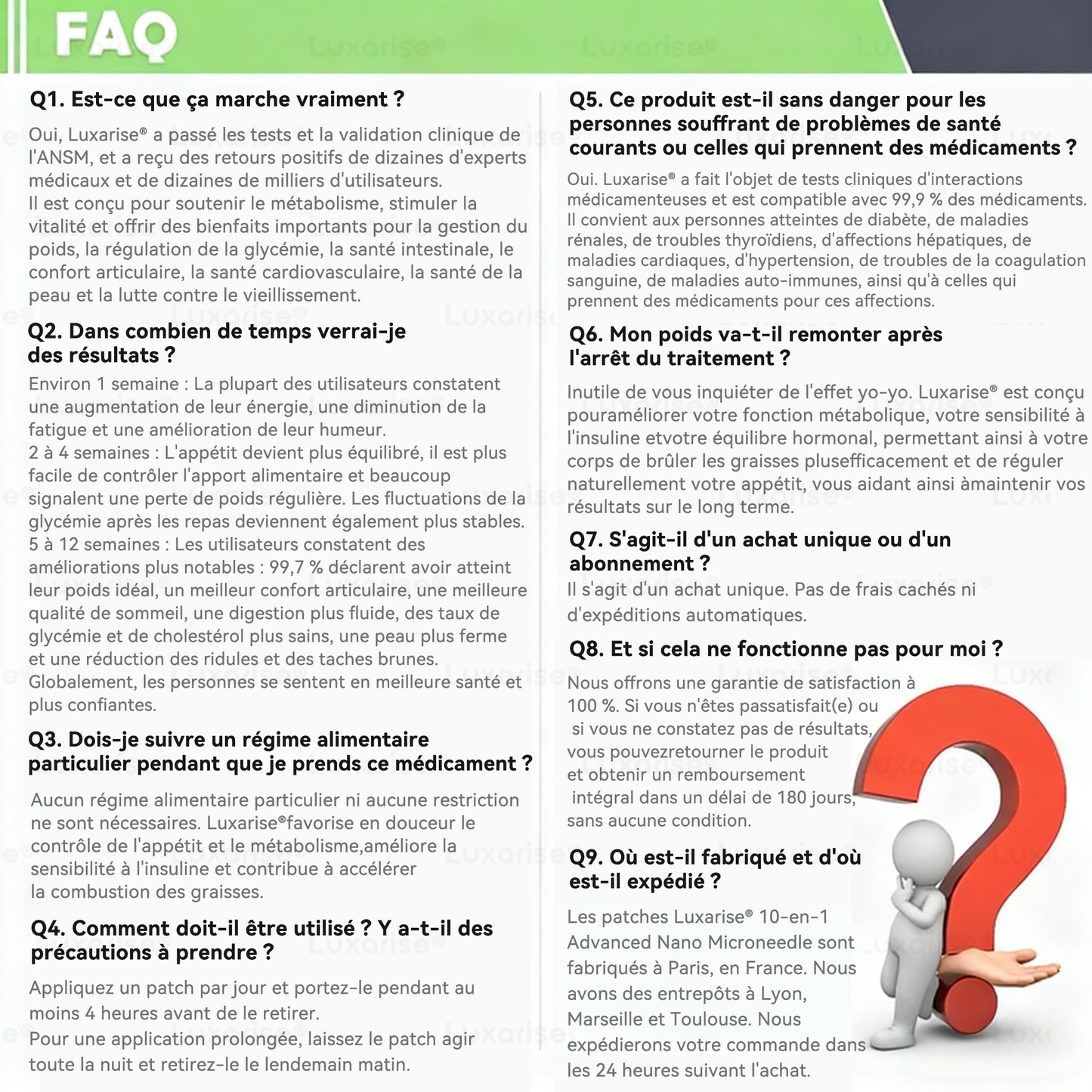 Magasin Officiel |  🎁 Luxarise® Moringa & Bérbérine 10-en-1 Patch Nanomicro-aiguilles Avancé👩‍⚕️ (Une application quotidienne, résultats visibles en 7 jours) ✅ Obésité, Diabète, Apnée du sommeil, Problèmes articulaires✨